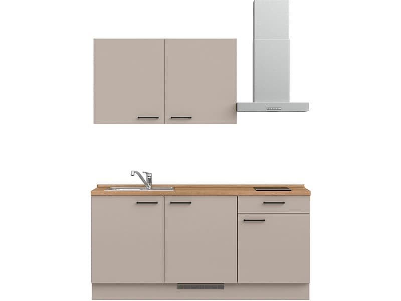 Komplette Küche mit Elektrogeräten MODUSET EASYTOUCH CLASSIC Sand ultramatt 60x180cm
