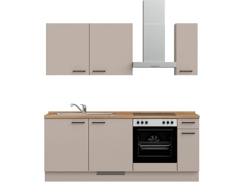 Komplette Küche MODUSET EASYTOUCH CLASSIC Sand ultramatt 60x210cm