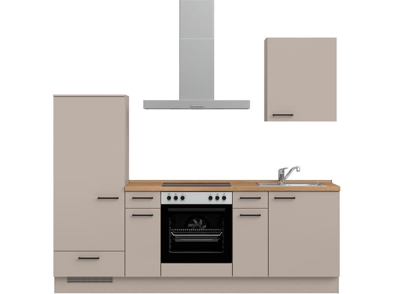 Komplette Küche MODUSET EASYTOUCH CLASSIC Sand ultramatt 60x240cm