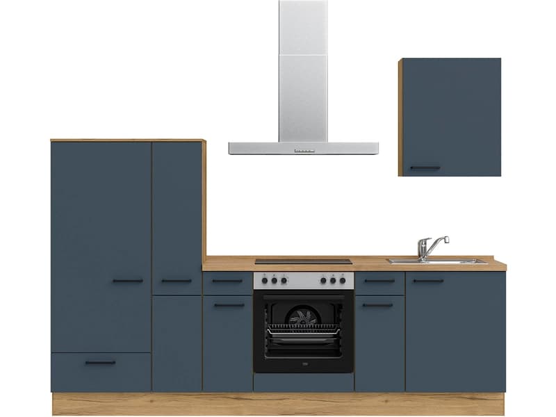 Komplette Küche MODUSET EASYTOUCH CLASSIC Fjordblau 60x270cm
