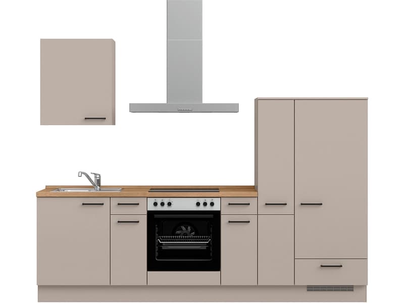 Komplette Küche MODUSET EASYTOUCH CLASSIC Sand ultramatt 60x270cm