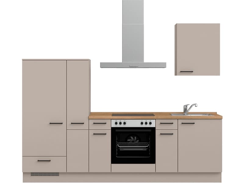 Komplette Küche MODUSET EASYTOUCH CLASSIC Sand ultramatt 60x270cm