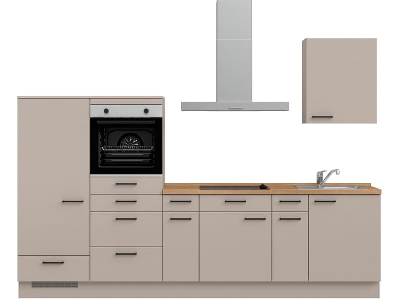 Komplette Küche MODUSET EASYTOUCH CLASSIC Sand ultramatt 60x300cm