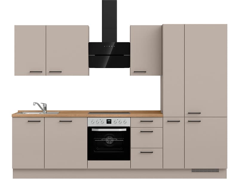 Komplette Küche MODUSET EASYTOUCH PREMIUM Sand ultramatt 60x300cm