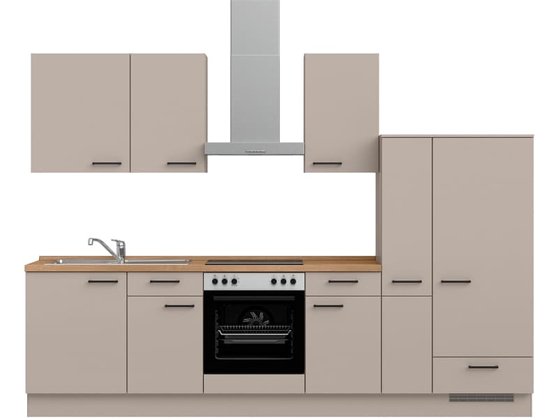 Komplette Küche MODUSET EASYTOUCH CLASSIC Sand ultramatt 60x300cm
