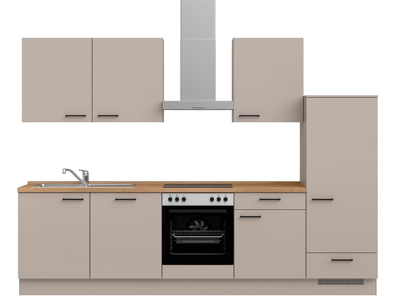 Komplette Küche MODUSET EASYTOUCH CLASSIC Sand ultramatt 60x300cm