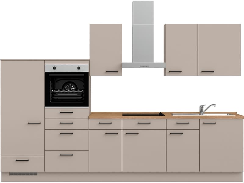 Komplette Küche MODUSET EASYTOUCH CLASSIC Sand ultramatt 60x330cm