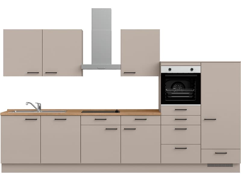 Komplette Küche MODUSET EASYTOUCH CLASSIC Sand ultramatt 60x360cm