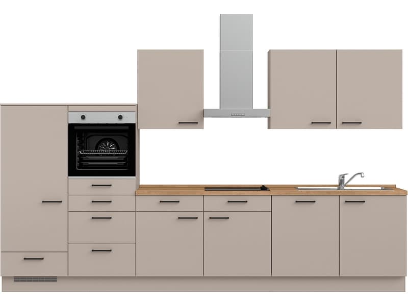 Komplette Küche MODUSET EASYTOUCH CLASSIC Sand ultramatt 60x360cm