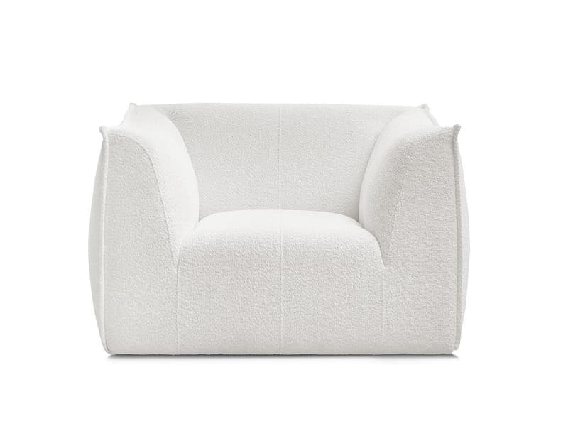 Sessel BOBOCHIC GIORGIA Boucle-Stoff weiss
