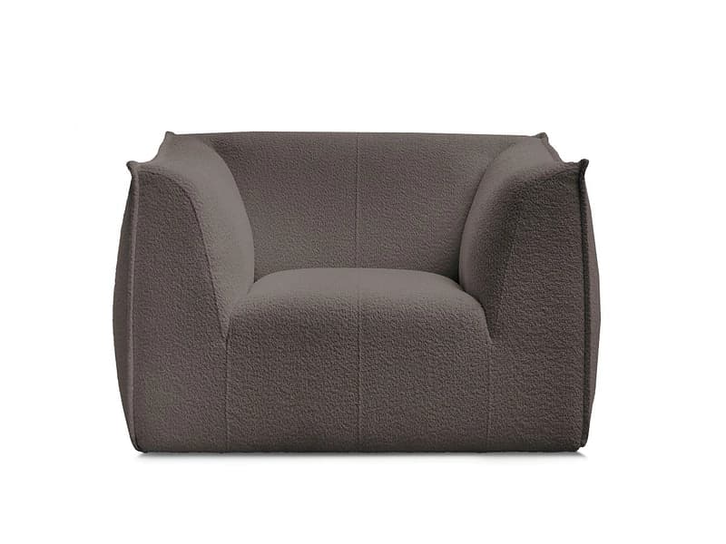 Sessel BOBOCHIC GIORGIA Boucle-Stoff rotbraun