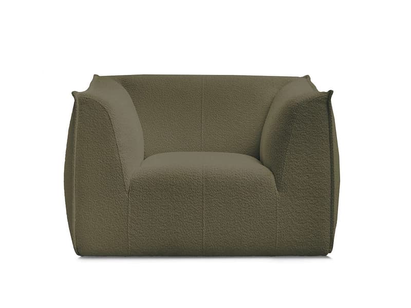 Sessel BOBOCHIC GIORGIA Boucle-Stoff grün