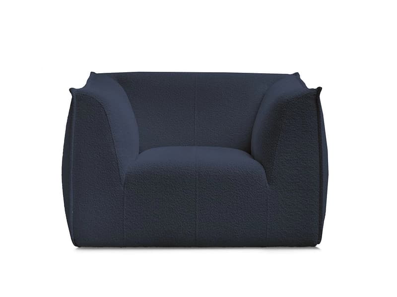 Sessel BOBOCHIC GIORGIA Boucle-Stoff dunkelblau