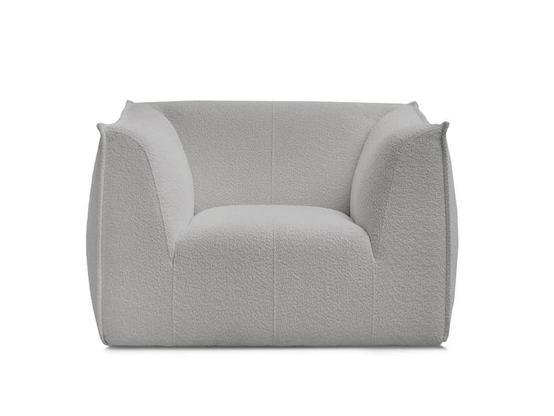 Sessel BOBOCHIC GIORGIA Boucle-Stoff hellgrau