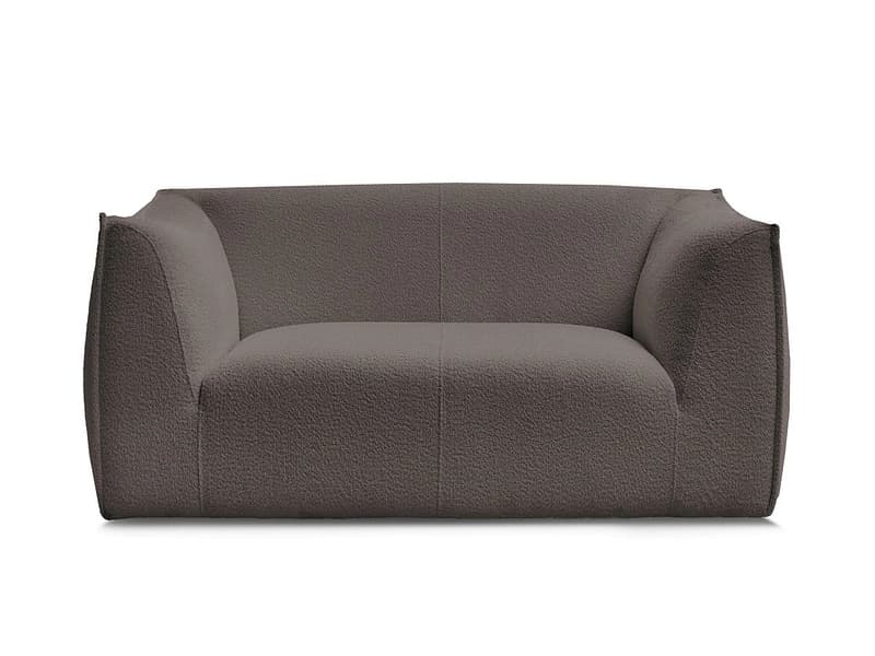 2er Sofa BOBOCHIC GIORGIA Boucle-Stoff rotbraun