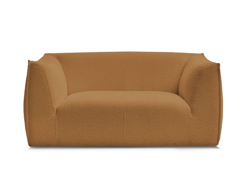 2er Sofa BOBOCHIC GIORGIA Boucle-Stoff gelb