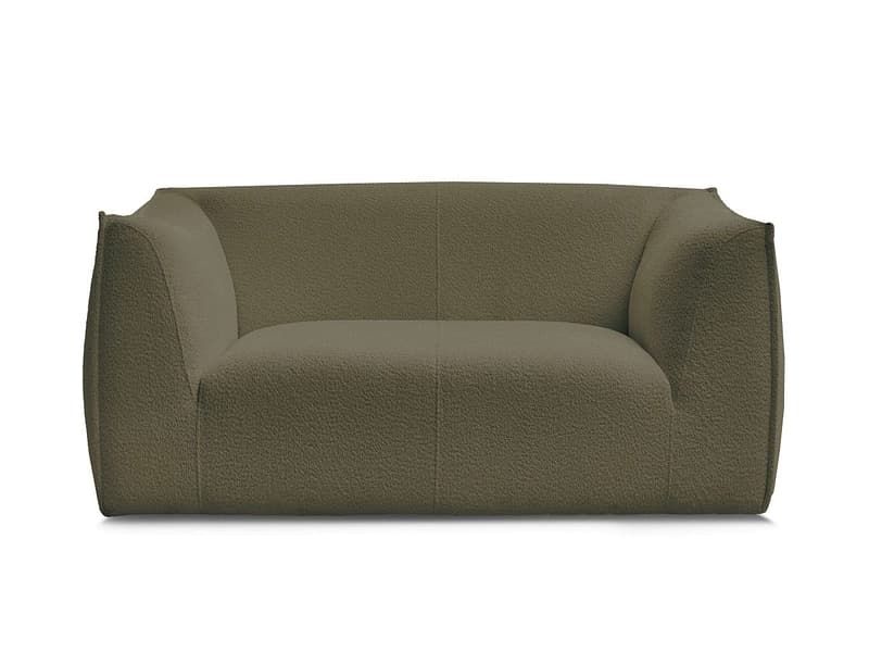 2er Sofa BOBOCHIC GIORGIA Boucle-Stoff grün