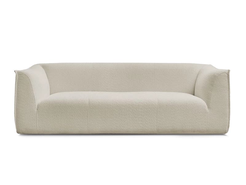 3er Sofa BOBOCHIC GIORGIA Boucle-Stoff beige