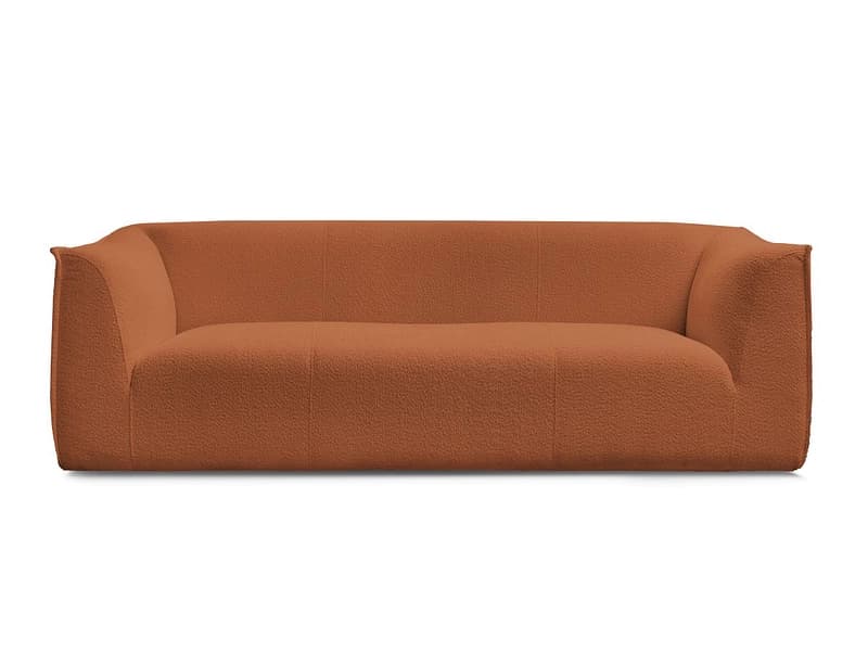 3er Sofa BOBOCHIC GIORGIA Boucle-Stoff orange