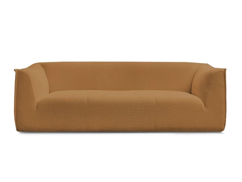 3er Sofa BOBOCHIC GIORGIA Boucle-Stoff gelb