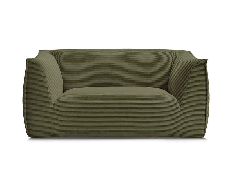 2er Sofa BOBOCHIC GIORGIA Cord-Stoff grün