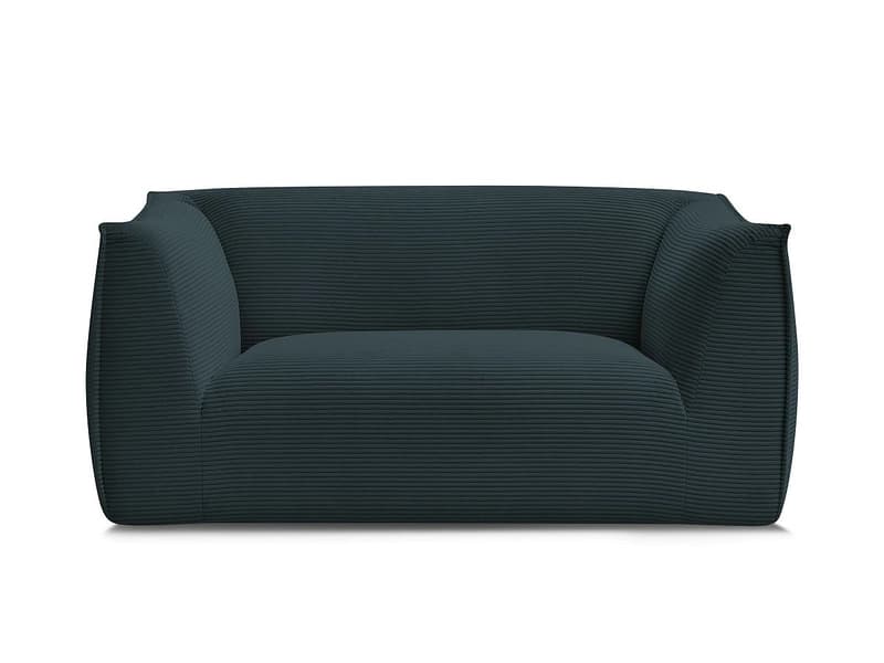 2er Sofa BOBOCHIC GIORGIA Cord-Stoff dunkelblau