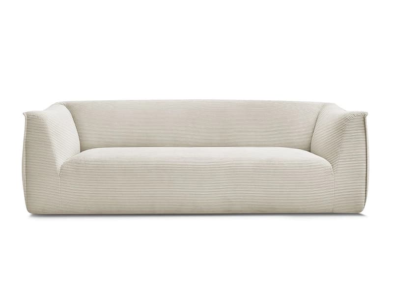 3er Sofa BOBOCHIC GIORGIA Cord-Stoff beige