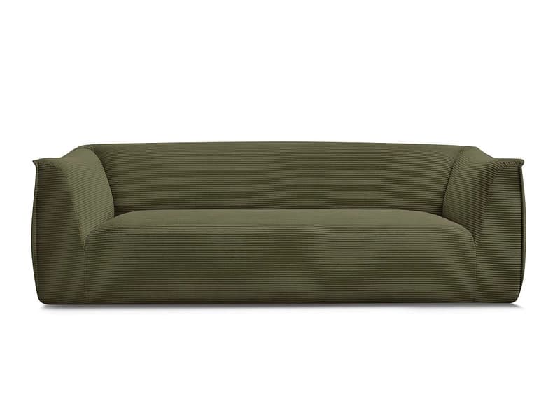 3er Sofa BOBOCHIC GIORGIA Cord-Stoff grün