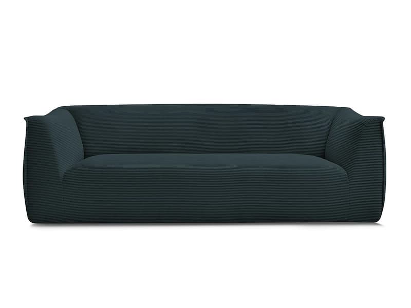 3er Sofa BOBOCHIC GIORGIA Cord-Stoff dunkelblau