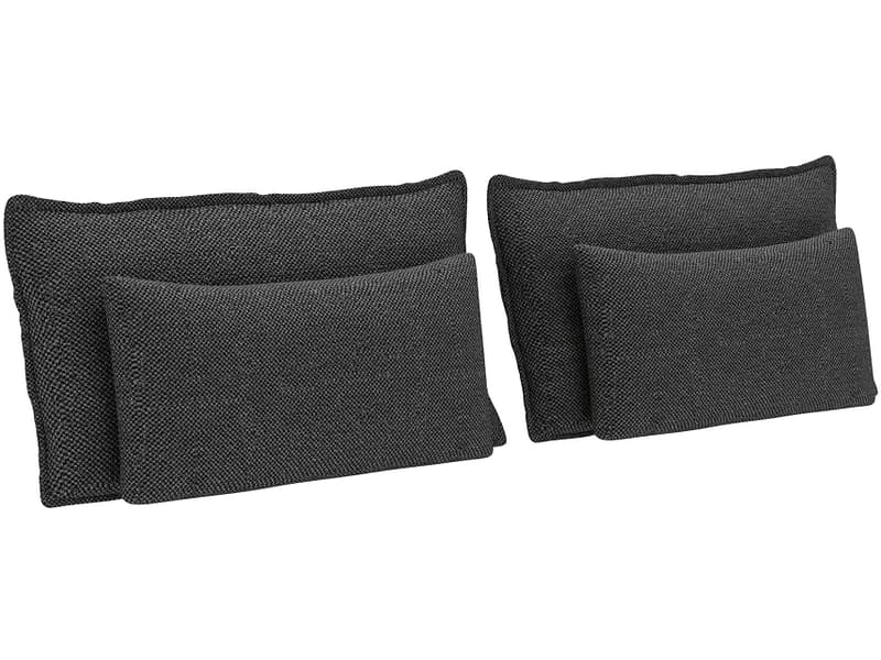 Set 4 Kissen MISTRAL 30x65cm anthrazit unifarben