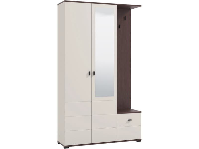 Garderobe CANVEY 115.4x35.2x197.2cm eiche dunkel