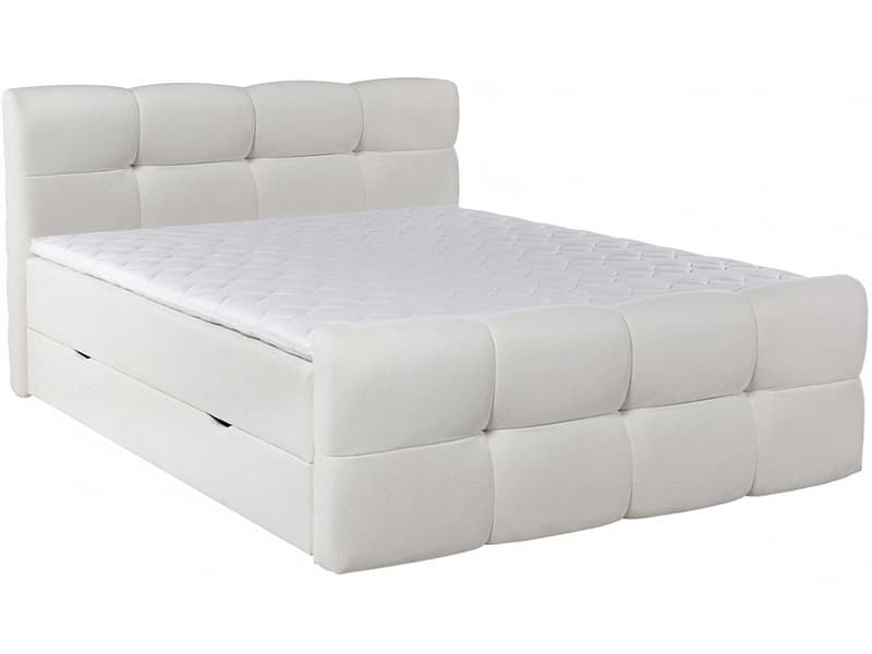 Boxspringbett HAMPTON beige 160x200cm fest