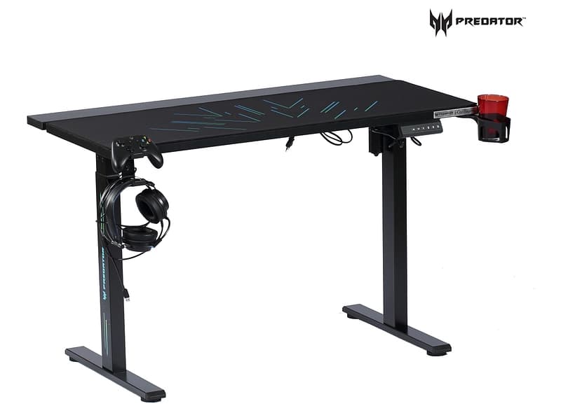 Elektrischer Gaming Schreibtisch PREDATOR VERON 60x120x76cm schwarz