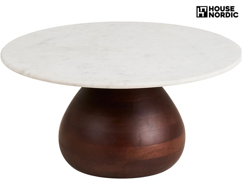 HOUSE NORDIC Couchtish HEIDE 70x70x35cm dunkelbraun