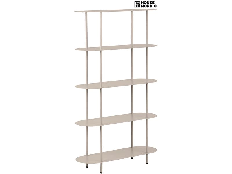 HOUSE NORDIC Regal RIETI 90x31x150cm metall matt
