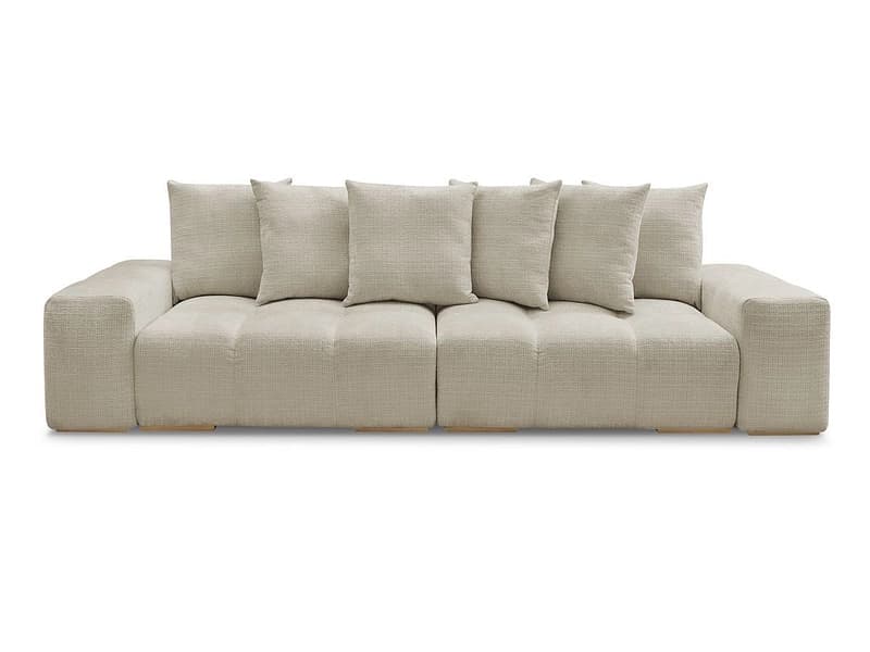 3er Sofa BOBOCHIC ANAKIN Stoff mit Textur beige