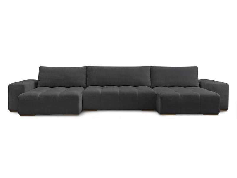 Wohnlandschaft BOBOCHIC ANAKIN Stoff mit Textur schwarz