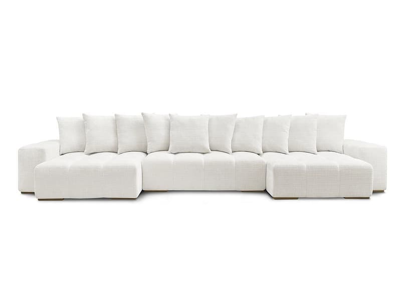 Wohnlandschaft BOBOCHIC ANAKIN Stoff mit Textur weiss