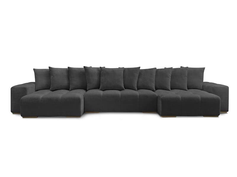 Wohnlandschaft BOBOCHIC ANAKIN Stoff mit Textur schwarz