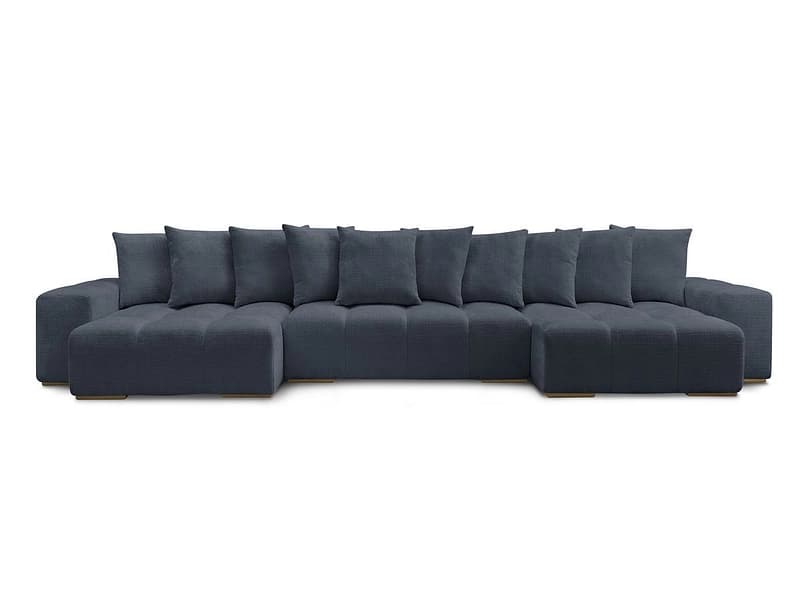 Wohnlandschaft BOBOCHIC ANAKIN Stoff mit Textur dunkelblau