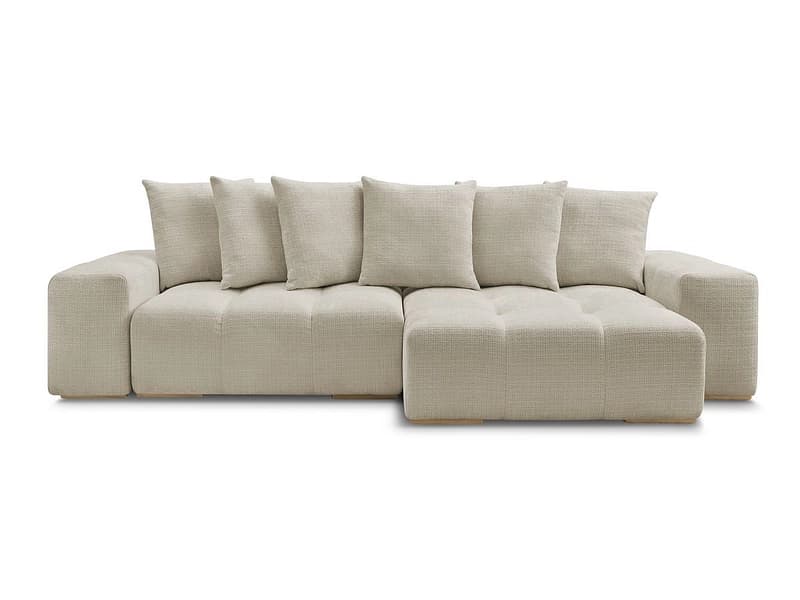 Ecksofa BOBOCHIC ANAKIN Stoff mit Textur beige