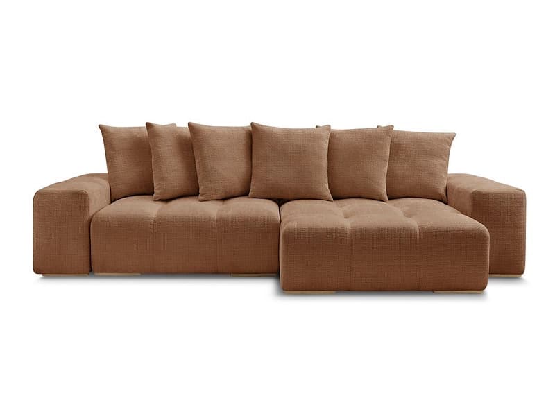 Ecksofa BOBOCHIC ANAKIN Stoff mit Textur orange
