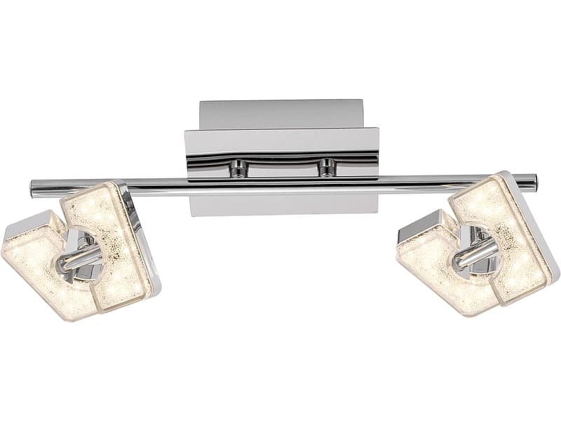 2 Spots LED LEO 9.5cm 6W silver