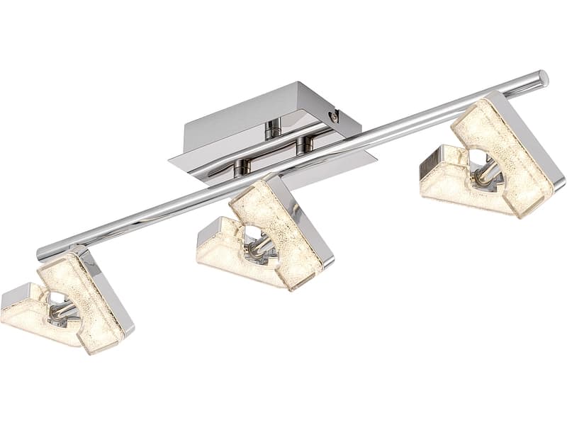 3 Spots LED LEO 9.5cm 18W silver