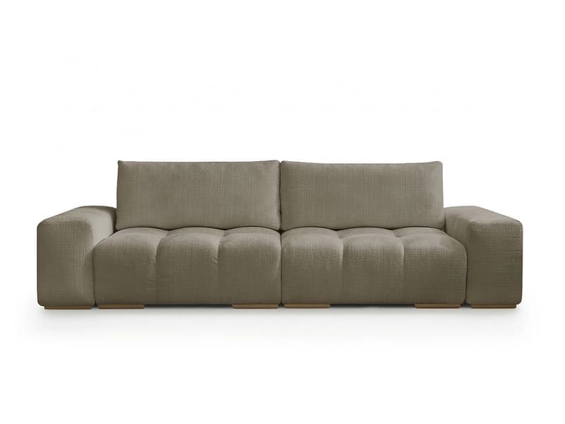 3er Sofa BOBOCHIC ANAKIN Stoff mit Textur taupe