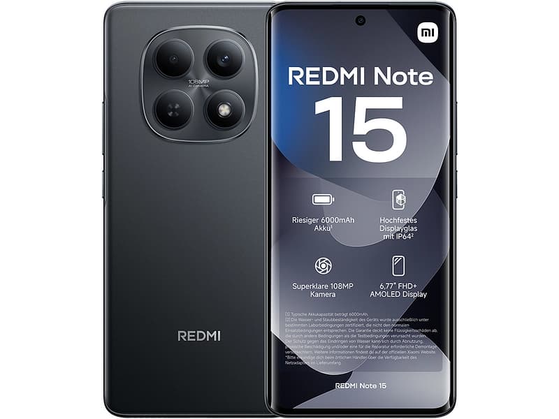 XIAOMI REDMI NOTE 15 schwarz 128GB 4G