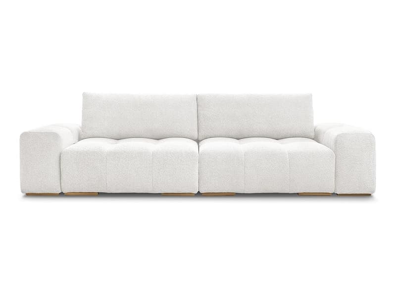 3er Sofa BOBOCHIC ANAKIN Boucle-Stoff weiss