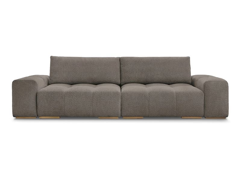 3er Sofa BOBOCHIC ANAKIN Boucle-Stoff rotbraun
