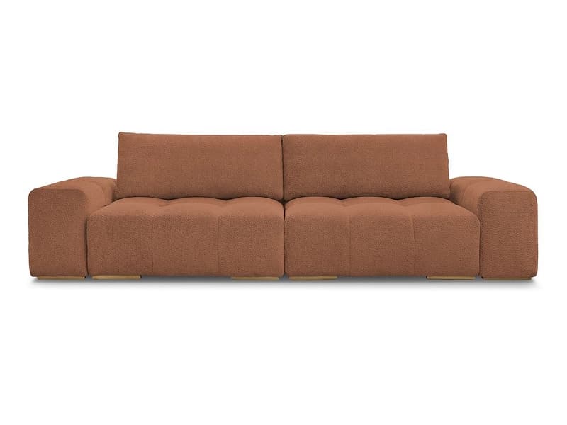 3er Sofa BOBOCHIC ANAKIN Boucle-Stoff orange