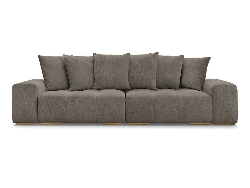 3er Sofa BOBOCHIC ANAKIN Boucle-Stoff rotbraun
